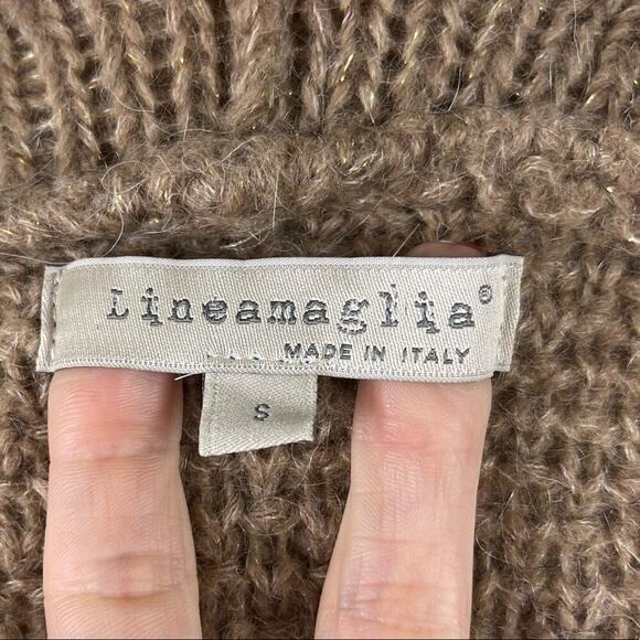 Anthropologie Lineamaglia Open Front Mohair Wool Blend Cardigan Sweater Italy S - Picture 12 of 16